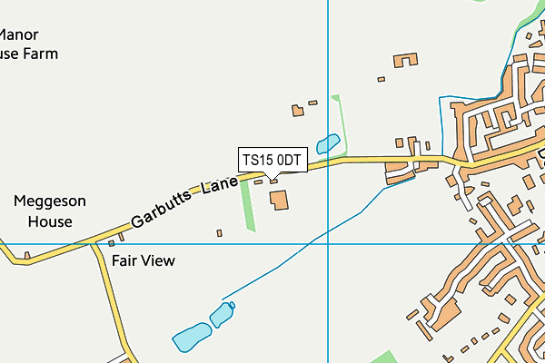 Hutton Rudby Cricket Club map (TS15 0DT) - OS VectorMap District (Ordnance Survey)