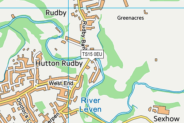 TS15 0EU map - OS VectorMap District (Ordnance Survey)