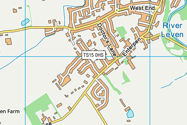 TS15 0HS map - OS VectorMap District (Ordnance Survey)