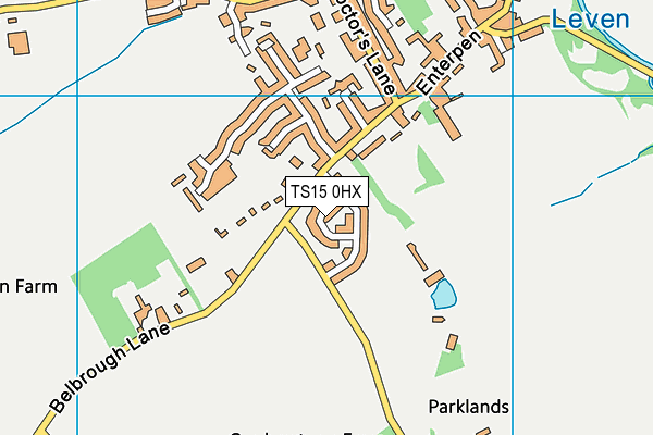 TS15 0HX map - OS VectorMap District (Ordnance Survey)