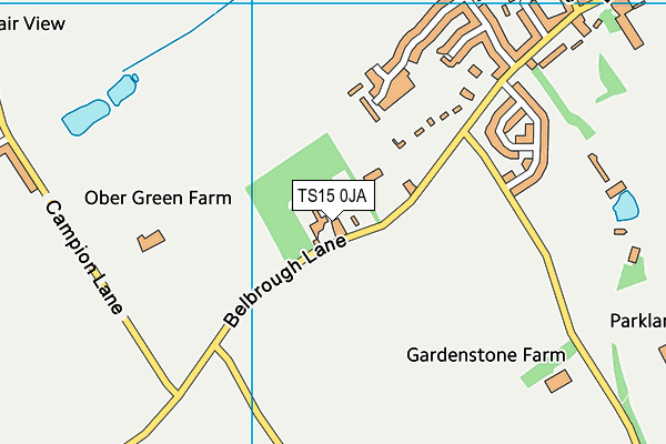 TS15 0JA map - OS VectorMap District (Ordnance Survey)