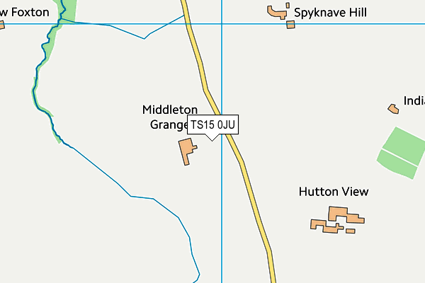 TS15 0JU map - OS VectorMap District (Ordnance Survey)