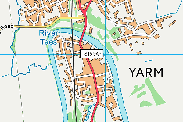 TS15 9AP map - OS VectorMap District (Ordnance Survey)