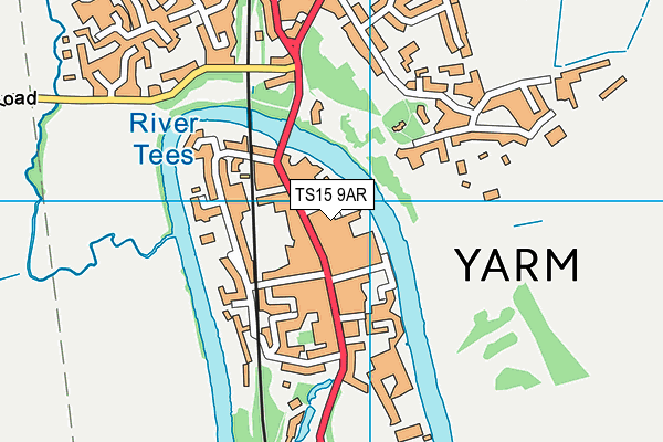 TS15 9AR map - OS VectorMap District (Ordnance Survey)