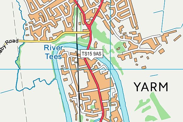 TS15 9AS map - OS VectorMap District (Ordnance Survey)