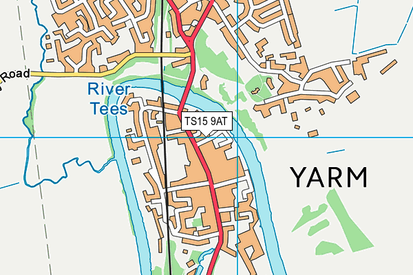 TS15 9AT map - OS VectorMap District (Ordnance Survey)