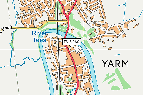 TS15 9AX map - OS VectorMap District (Ordnance Survey)