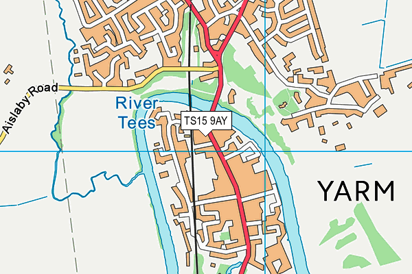 TS15 9AY map - OS VectorMap District (Ordnance Survey)