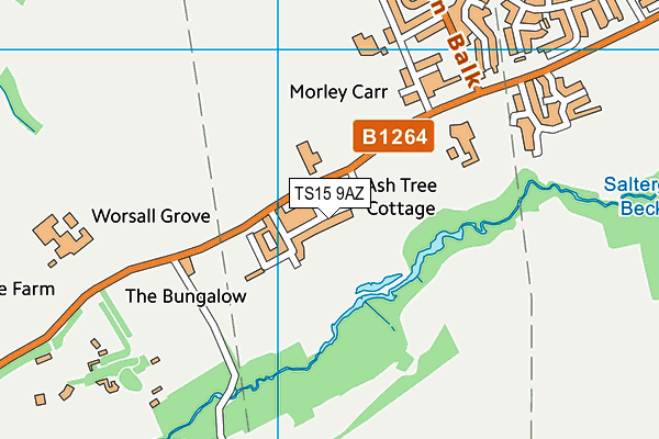 TS15 9AZ map - OS VectorMap District (Ordnance Survey)