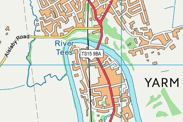 TS15 9BA map - OS VectorMap District (Ordnance Survey)