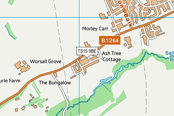 TS15 9BE map - OS VectorMap District (Ordnance Survey)