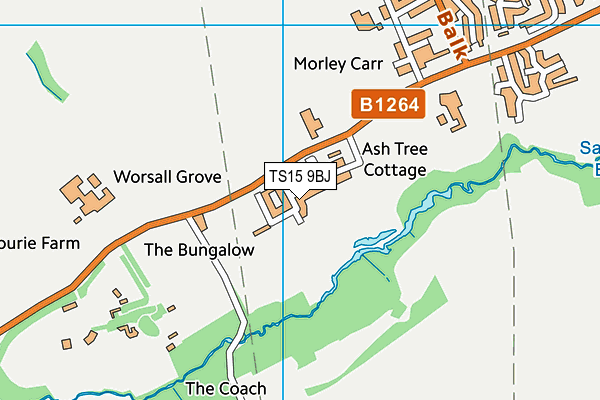 TS15 9BJ map - OS VectorMap District (Ordnance Survey)