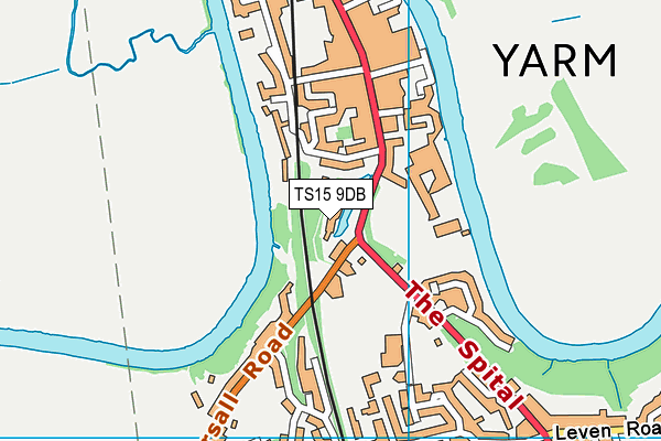 TS15 9DB map - OS VectorMap District (Ordnance Survey)
