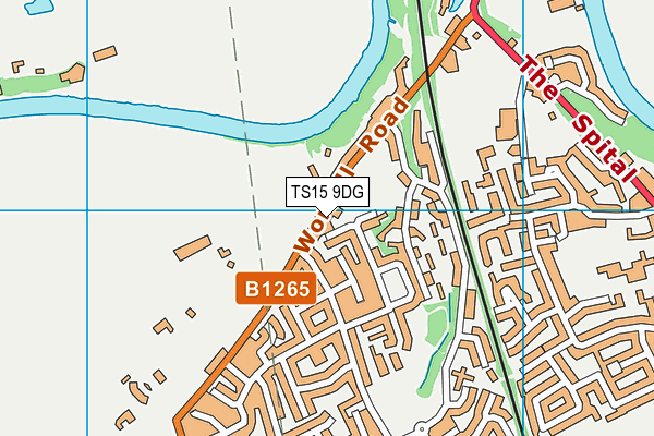 TS15 9DG map - OS VectorMap District (Ordnance Survey)
