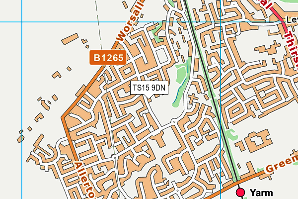 TS15 9DN map - OS VectorMap District (Ordnance Survey)