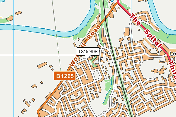 TS15 9DR map - OS VectorMap District (Ordnance Survey)