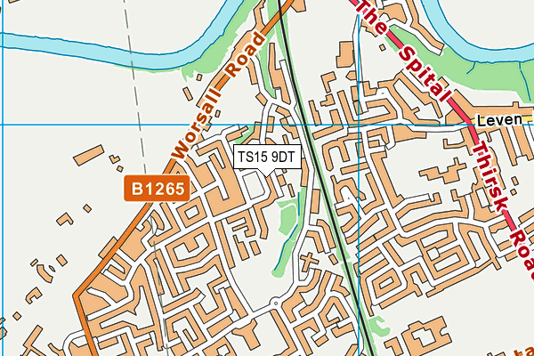 TS15 9DT map - OS VectorMap District (Ordnance Survey)