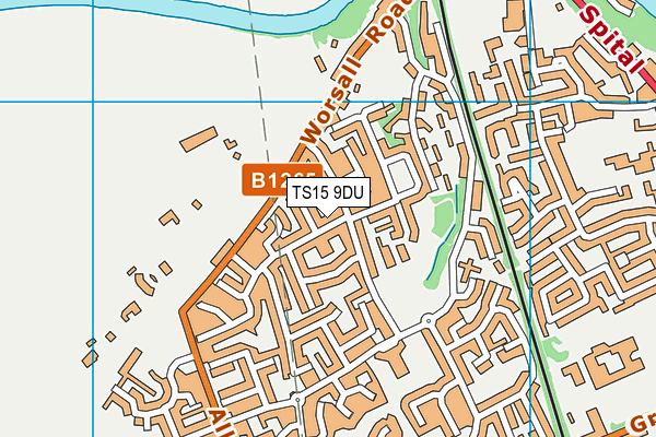 TS15 9DU map - OS VectorMap District (Ordnance Survey)