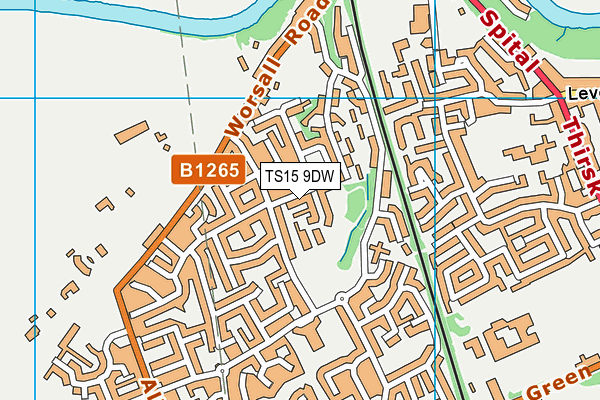 TS15 9DW map - OS VectorMap District (Ordnance Survey)
