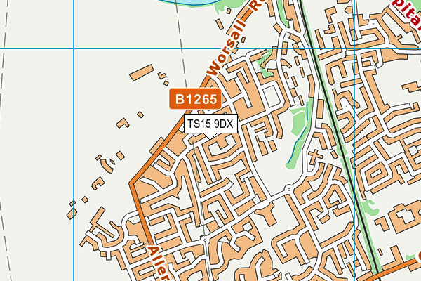 TS15 9DX map - OS VectorMap District (Ordnance Survey)