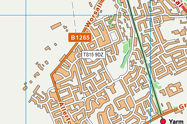 TS15 9DZ map - OS VectorMap District (Ordnance Survey)