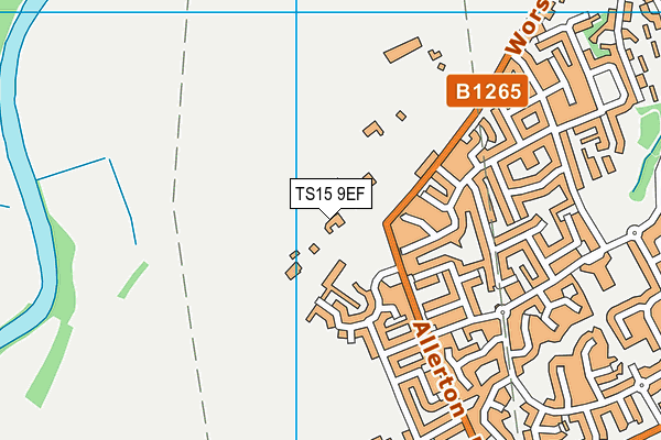 TS15 9EF map - OS VectorMap District (Ordnance Survey)