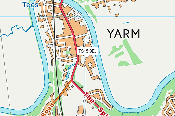 Yarm School map (TS15 9EJ) - OS VectorMap District (Ordnance Survey)