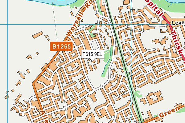 TS15 9EL map - OS VectorMap District (Ordnance Survey)