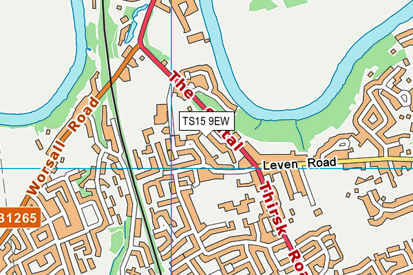 TS15 9EW map - OS VectorMap District (Ordnance Survey)