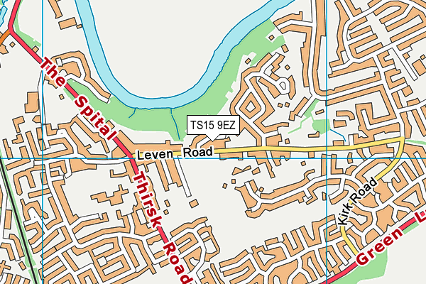 TS15 9EZ map - OS VectorMap District (Ordnance Survey)
