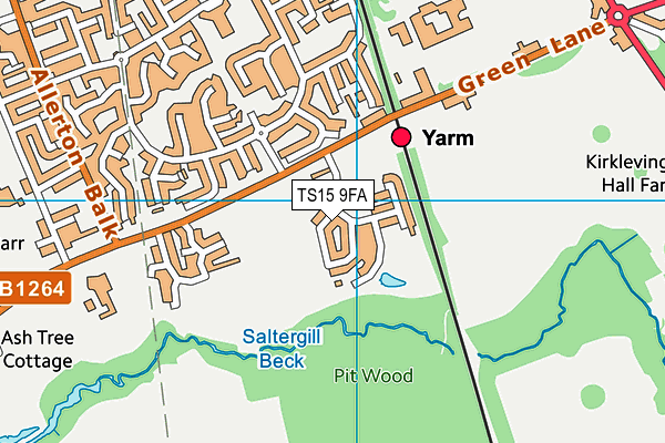 TS15 9FA map - OS VectorMap District (Ordnance Survey)