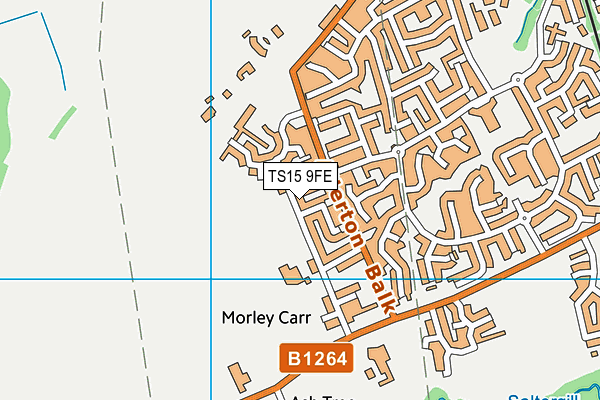 TS15 9FE map - OS VectorMap District (Ordnance Survey)