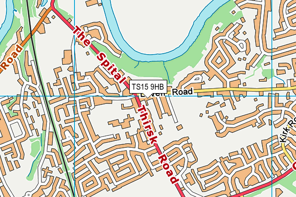 TS15 9HB map - OS VectorMap District (Ordnance Survey)