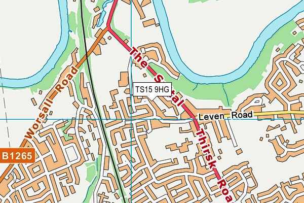 TS15 9HG map - OS VectorMap District (Ordnance Survey)