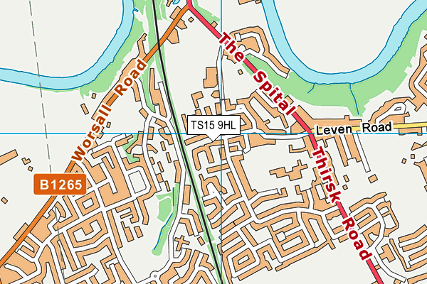 TS15 9HL map - OS VectorMap District (Ordnance Survey)