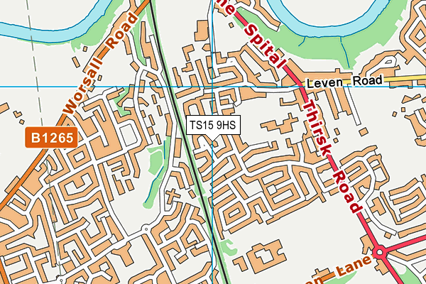 TS15 9HS map - OS VectorMap District (Ordnance Survey)