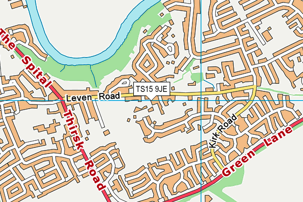 TS15 9JE map - OS VectorMap District (Ordnance Survey)