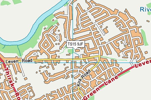 TS15 9JF map - OS VectorMap District (Ordnance Survey)