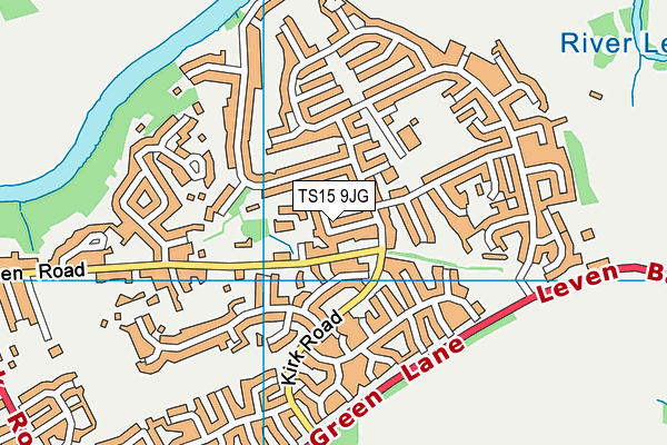 TS15 9JG map - OS VectorMap District (Ordnance Survey)