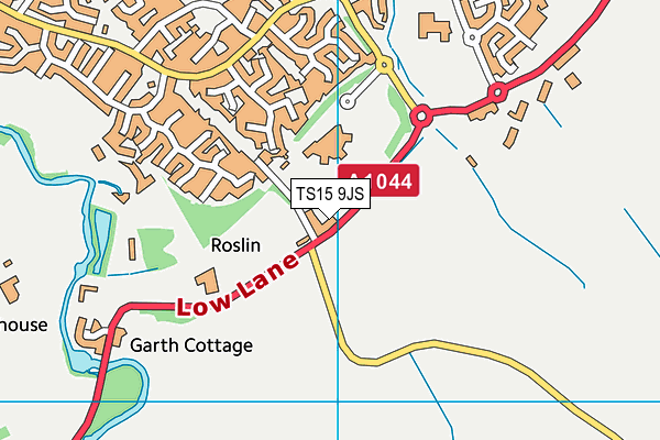 TS15 9JS map - OS VectorMap District (Ordnance Survey)