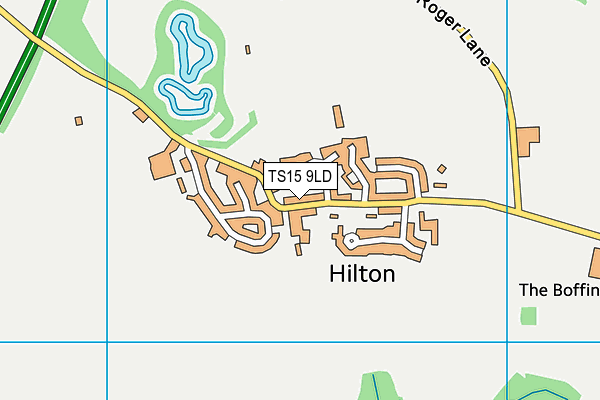 TS15 9LD map - OS VectorMap District (Ordnance Survey)