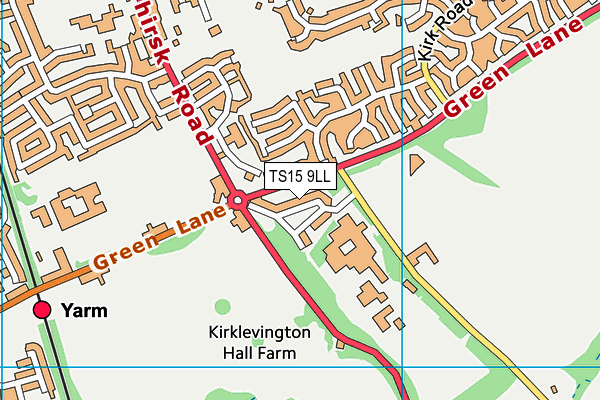 TS15 9LL map - OS VectorMap District (Ordnance Survey)