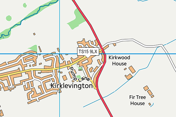 Kirklevington Primary School map (TS15 9LX) - OS VectorMap District (Ordnance Survey)