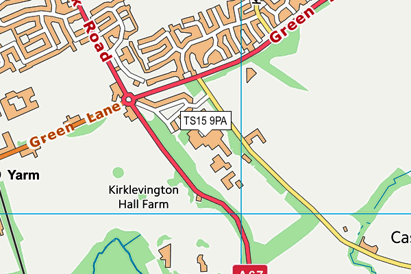 Hmp Kirklevington Grange map (TS15 9PA) - OS VectorMap District (Ordnance Survey)