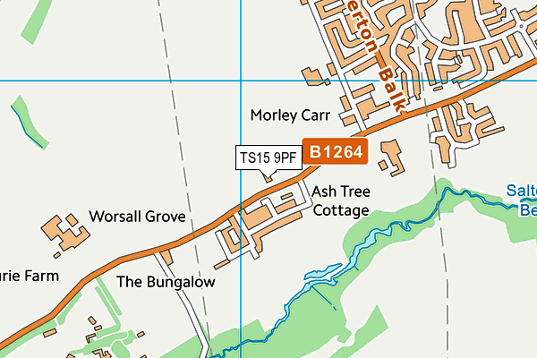 TS15 9PF map - OS VectorMap District (Ordnance Survey)