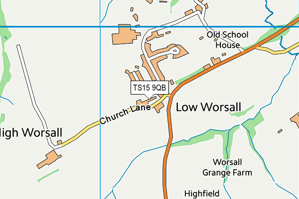 TS15 9QB map - OS VectorMap District (Ordnance Survey)