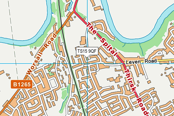 TS15 9QF map - OS VectorMap District (Ordnance Survey)