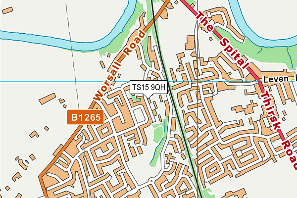 TS15 9QH map - OS VectorMap District (Ordnance Survey)