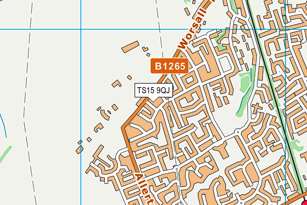 TS15 9QJ map - OS VectorMap District (Ordnance Survey)