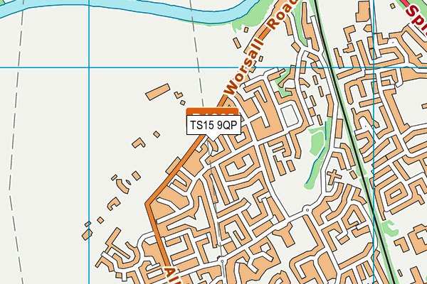 TS15 9QP map - OS VectorMap District (Ordnance Survey)